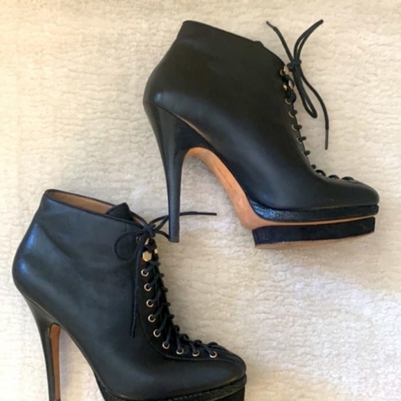 Ann Taylor Aixa lace up boots - Picture 2 of 8